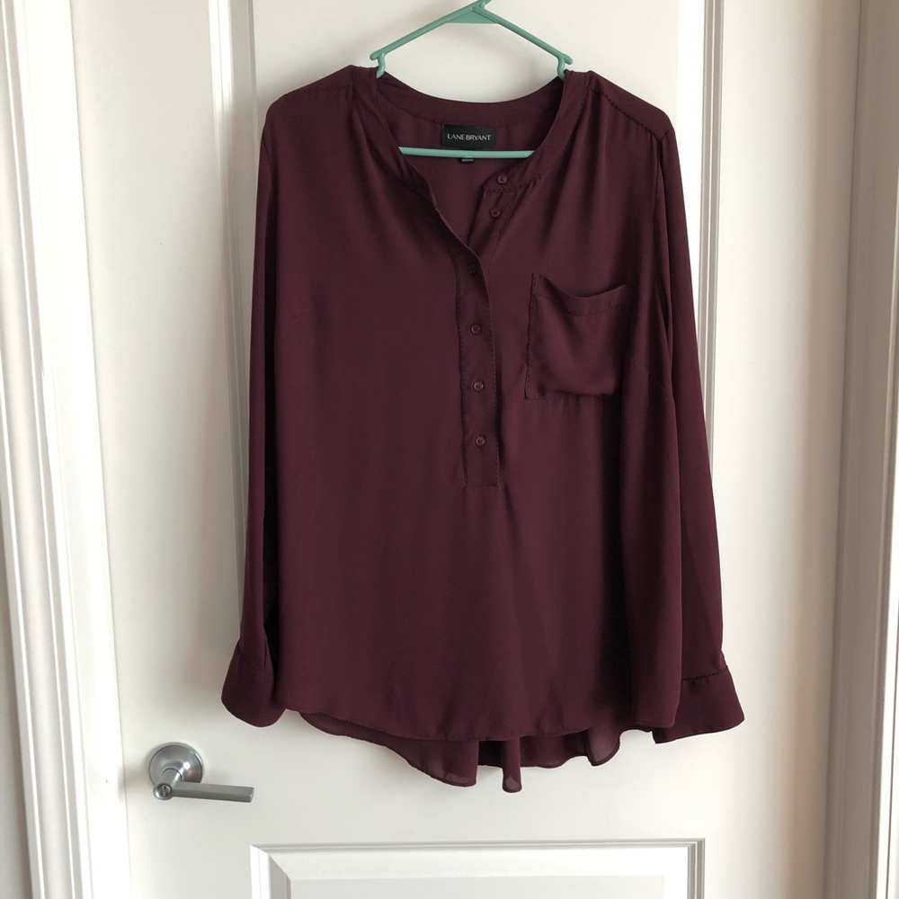 Lane Bryant Pocket Dress Shirt
